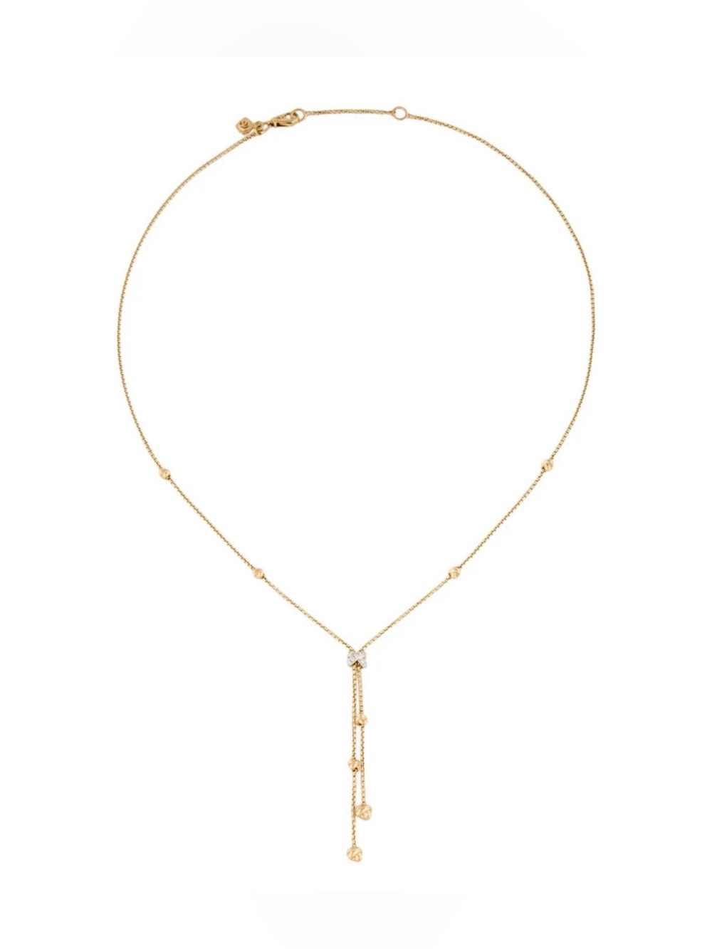 David Yurman Petite X Gold Drop Lariat Necklace - Elegant Women’s Jewelry